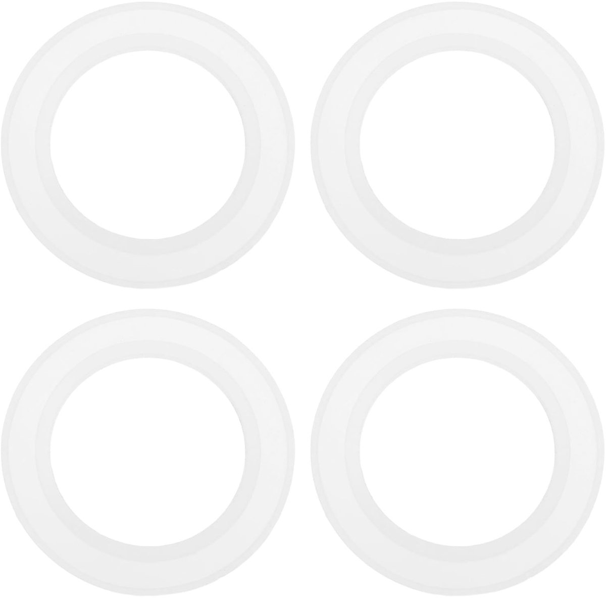 Dailygoods- Afvoer Seal 43,5 mm - Siliconen Afdichtingsringen - 4x Ring Pakking - Geschikt voor Wastafel/Badkuip - Lichtgewicht 8 g - Elastisch Materiaal - Afdichtingsring