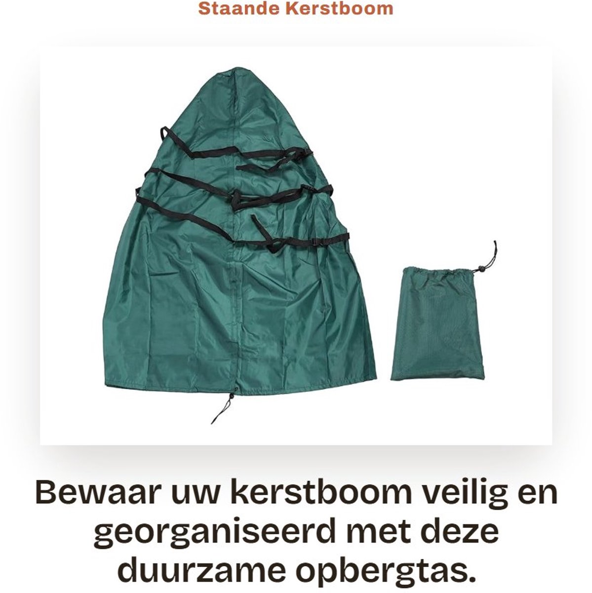 Dailygoods- Kerstboomtas Waterdichte Opbergtas - Zware Kunstkerstboomtas - Trekkoordsluiting - Cinch-riemen - Ritssluiting - 34 x 75 inch - Kerstboomhoes