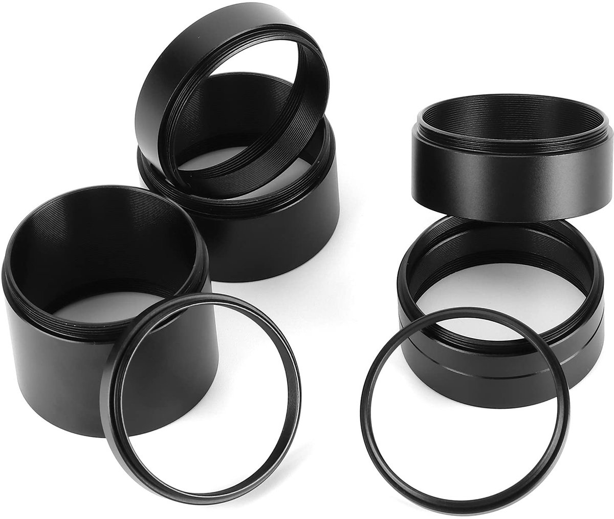 Dailygoods - Lens Adapter Ring - Astronomische Telescoop Accessoire - 8 Stuks Set - Voor Observatie - Versterk je Sterrenkijkervaring - Geschikt voor...
