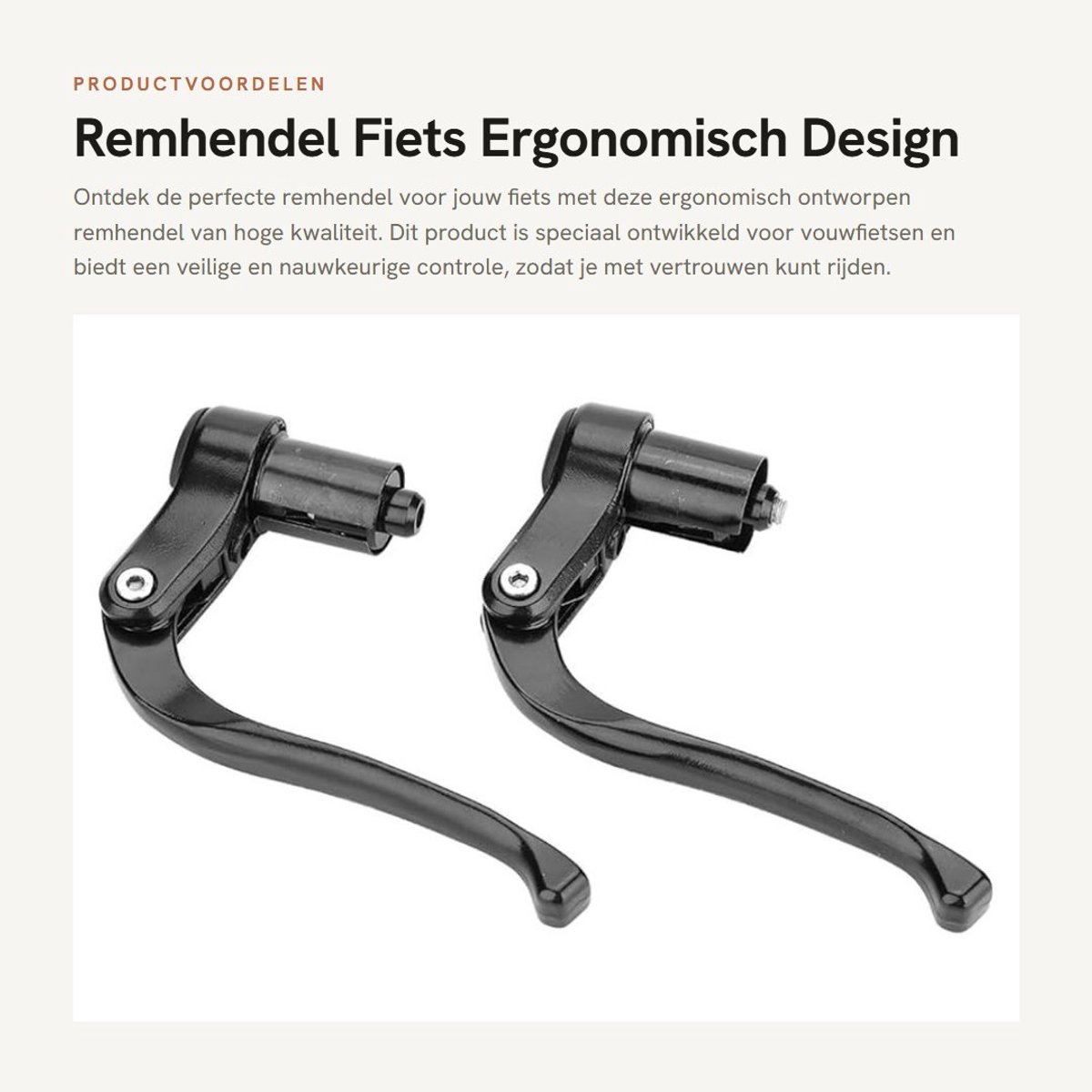 Dailygoods- Remhendel Aluminiumlegering Ergonomisch Design - Remhendel Fiets - Stuur 19-21 mm - Veilig en Nauwkeurig - Ideaal voor Vouwfietsen - Fietsrem