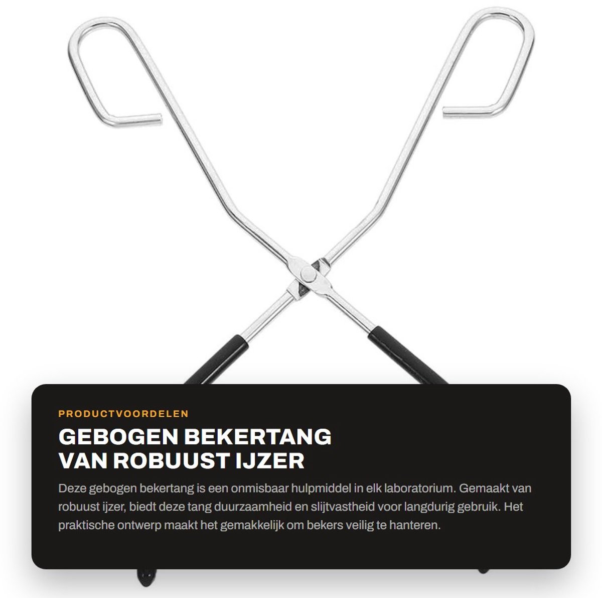 Dailygoods- Bekertang Robuust Ontwerp - Laboratorium Tool - Reageerbuisklem - Zware Klem - Duurzaam IJzer - Slijtvast Materiaal - Reageerbuistang