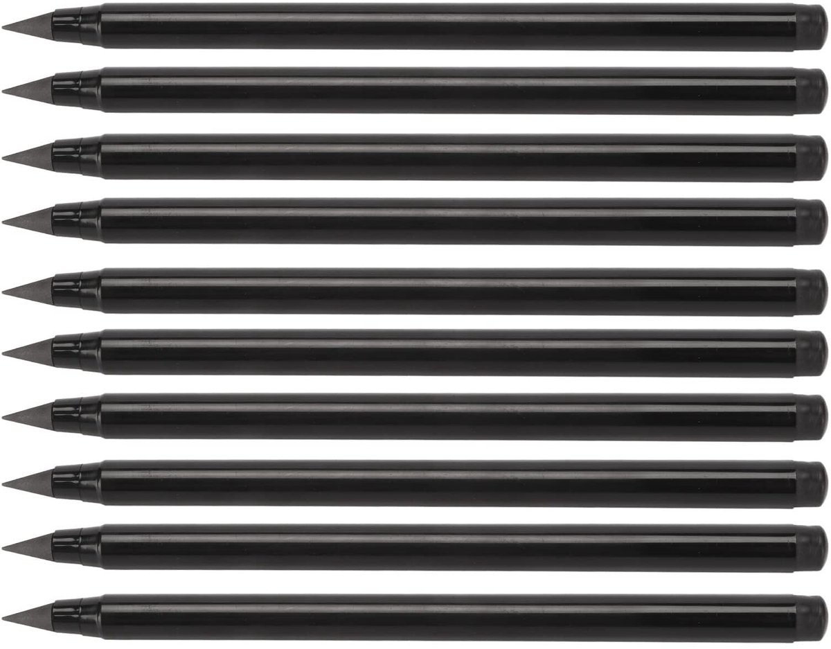 Dailygoods- Potloden Set van 10 - Inktloze Potloden - Met Gum - Voor Tekenen - Voor Studenten - Comfortabel in Gebruik - Tekenpotloden