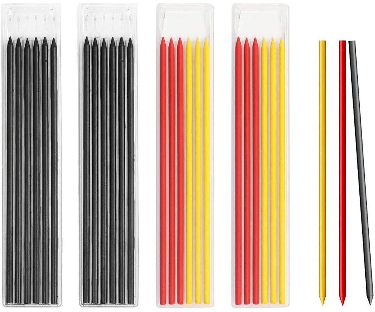 Dailygoods- Potloodvullingen 2,8 mm - 24 Stuks - HB Vullingen - Duurzaam - Markeringsgereedschap - Houtbewerking - Hoge hardheid - Markeerstiften