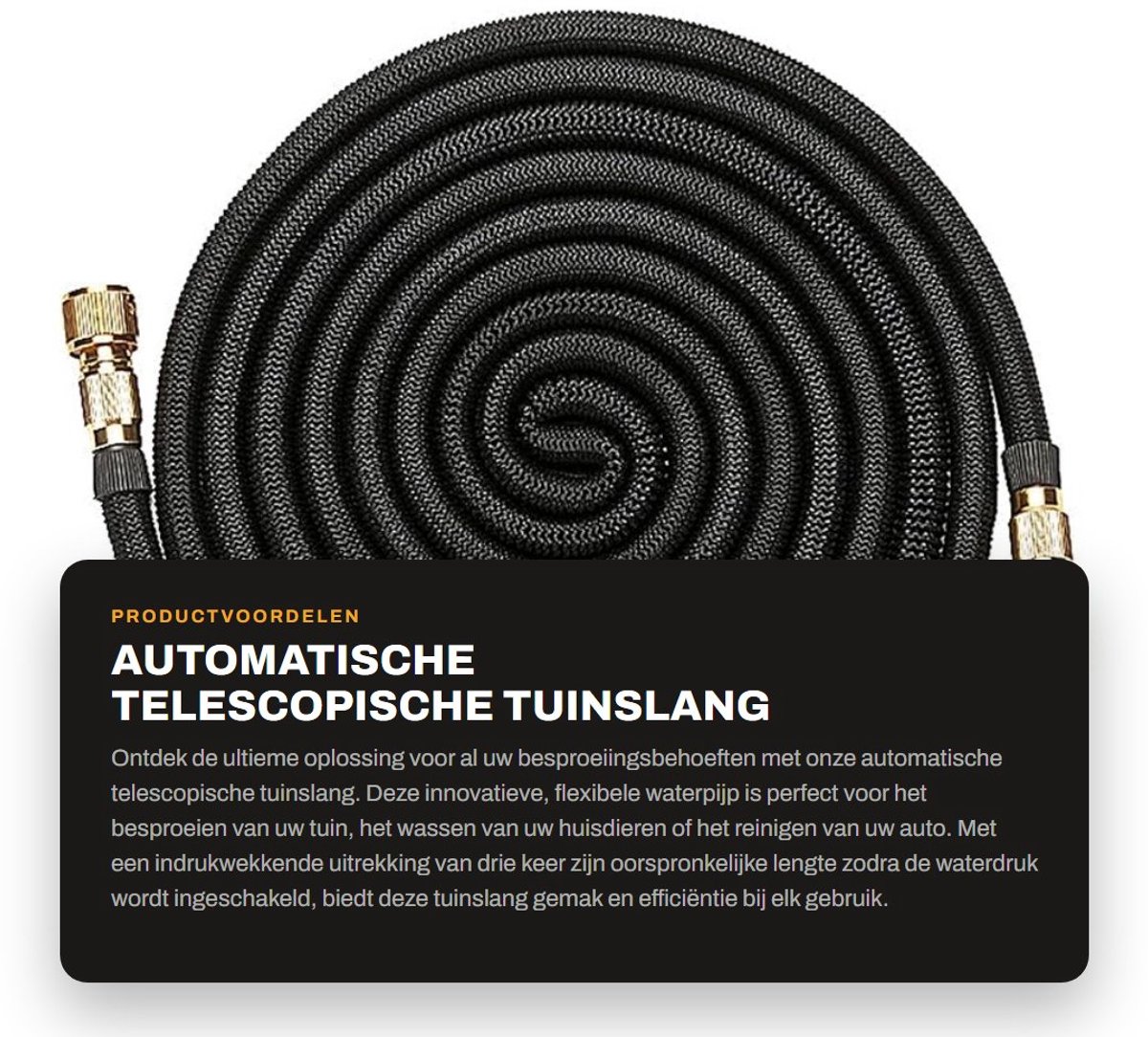 Dailygoods- Tuinslang 3-voudig uitbreidbaar - Flexibele Slang - Automatische Slang - Tuinslanghouder - Messing Aansluitingen - Duurzaam TPE Materiaal - Irrigatieslang