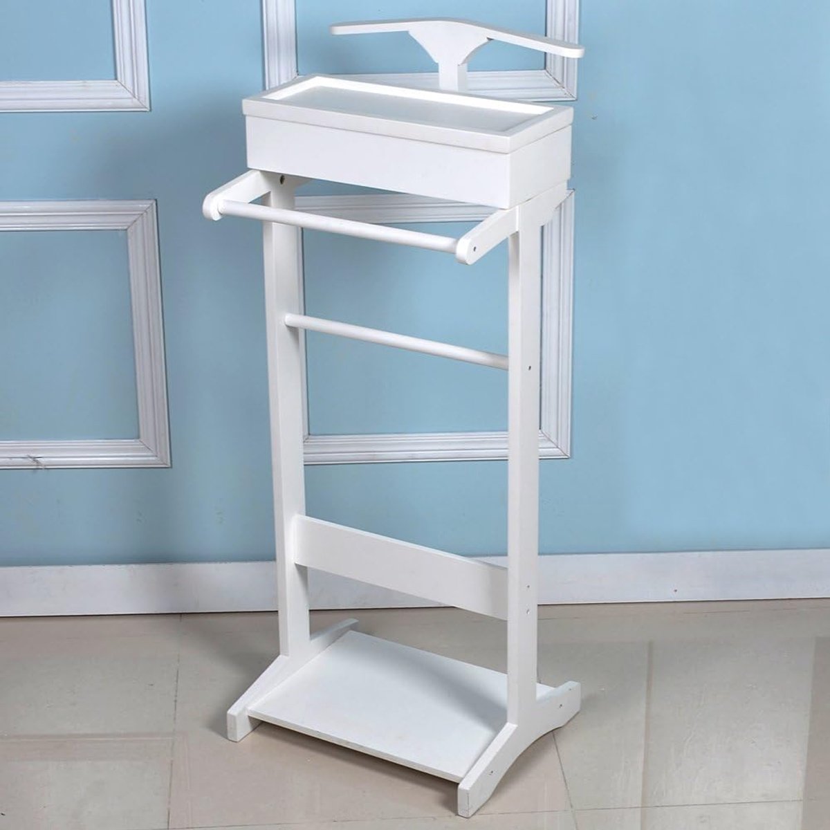 Kledingstandaard - Kapstok meubel - Kleding organiseren - Met lade - 34.5 x 44 x 110 cm -