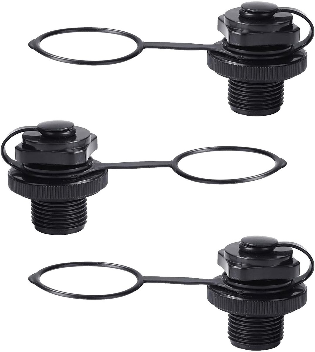 Dailygoods- Luchtventiel 3-Pack - Inflatable Boot Ventiel - Antilek Ventiel - Kayak Ventiel - PP Materiaal - Duurzaam en Sterk - Bootventiel