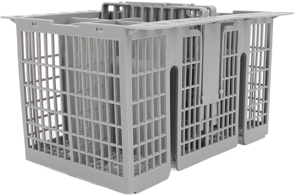 Dailygoods- Afwasmand 8 Compartimenten - ABS Materiaal - Geschikt voor de meeste Vaatwassers - Handvat - Stabiliteit - Efficiënte Organisatie - Afwasmandje
