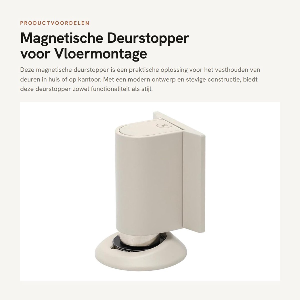 Dailygoods- Deurstopper Magnetisch - Zinklegering - Deurvastzetter - Deurbuffer - Zelfklevend - Inclusief Plakband en Schroeven - Afmetingen 9 x 5,5 x 4,7 cm