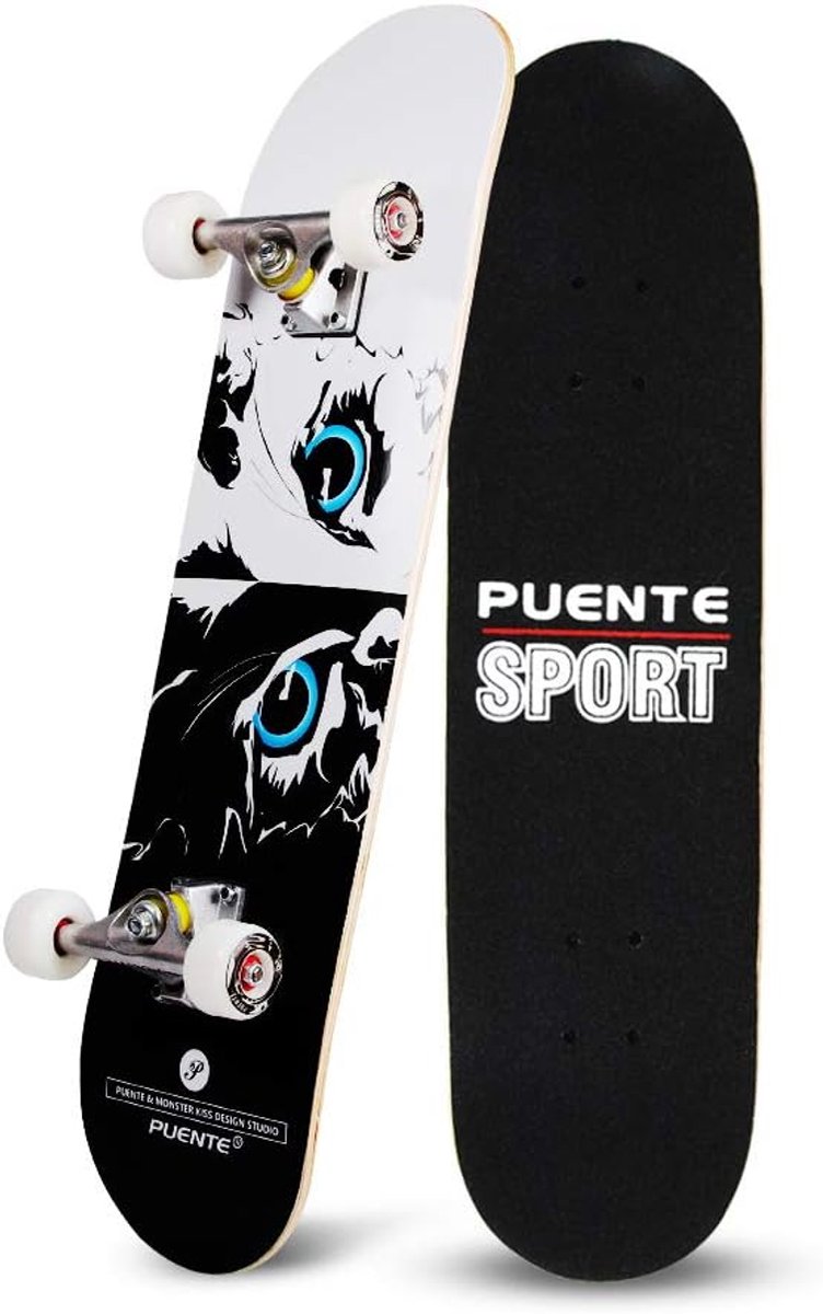 Compleet Skateboard Pro Board Trucs Leren 7 Lagen Esdoornhout 787 cm Persian Cat