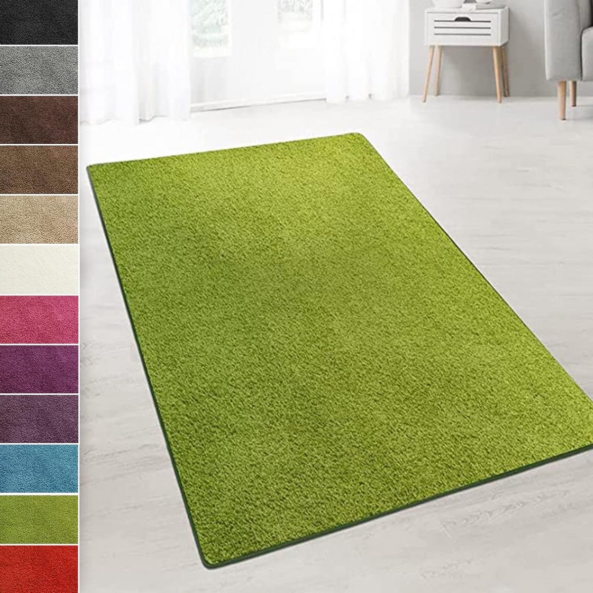 Zachte Vloerbedekking - Hoogpolig Kleed - Woonkamer Aankleden - Antislip Onderkant - 66 x
