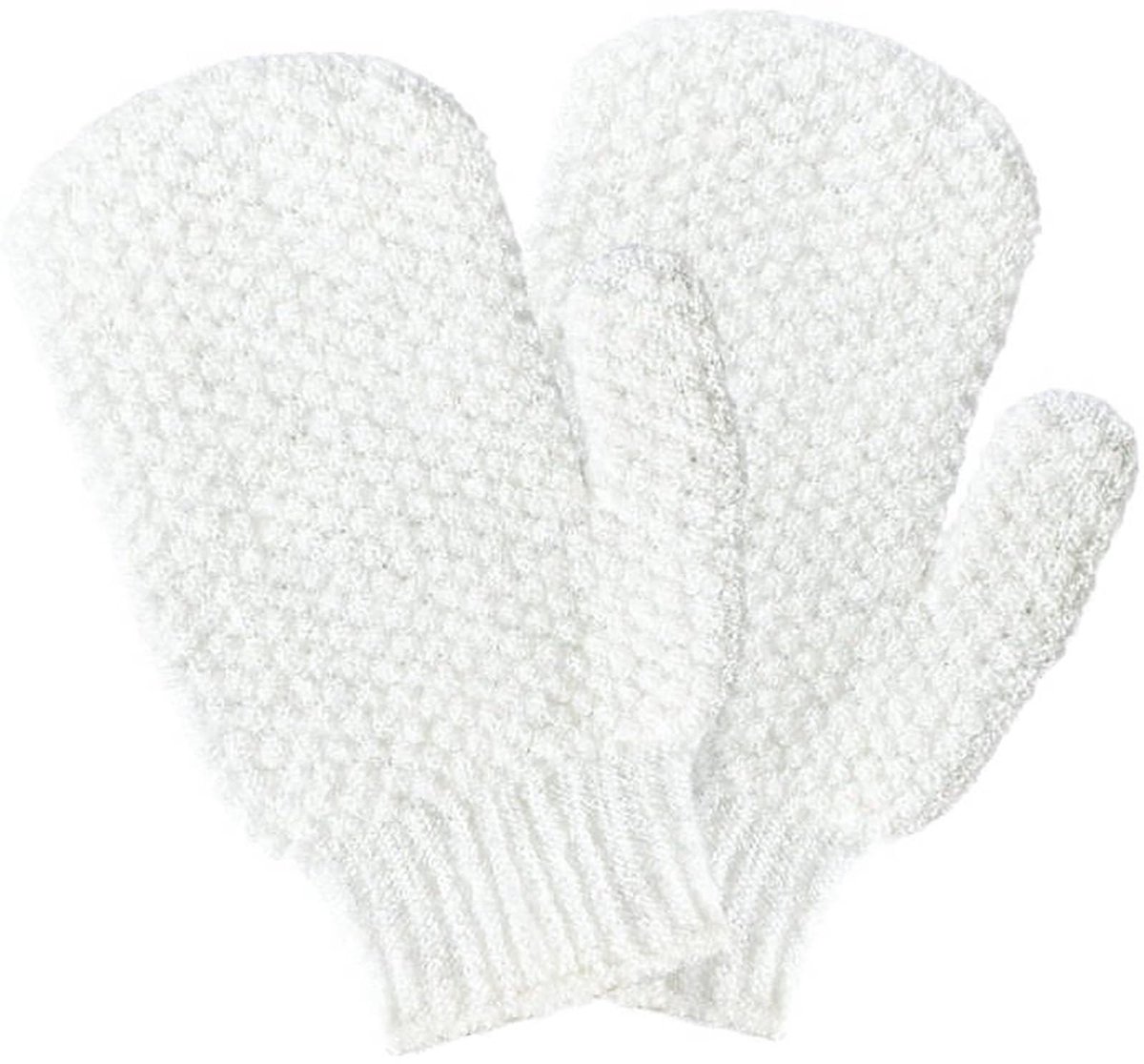 Dailygoods- Peelinghandschoen - Exfoliërende Handschoenen - 2 Stuks - Antislip - Duurzaam - Voor Lichaam en Gezicht - Scrubhandschoenen