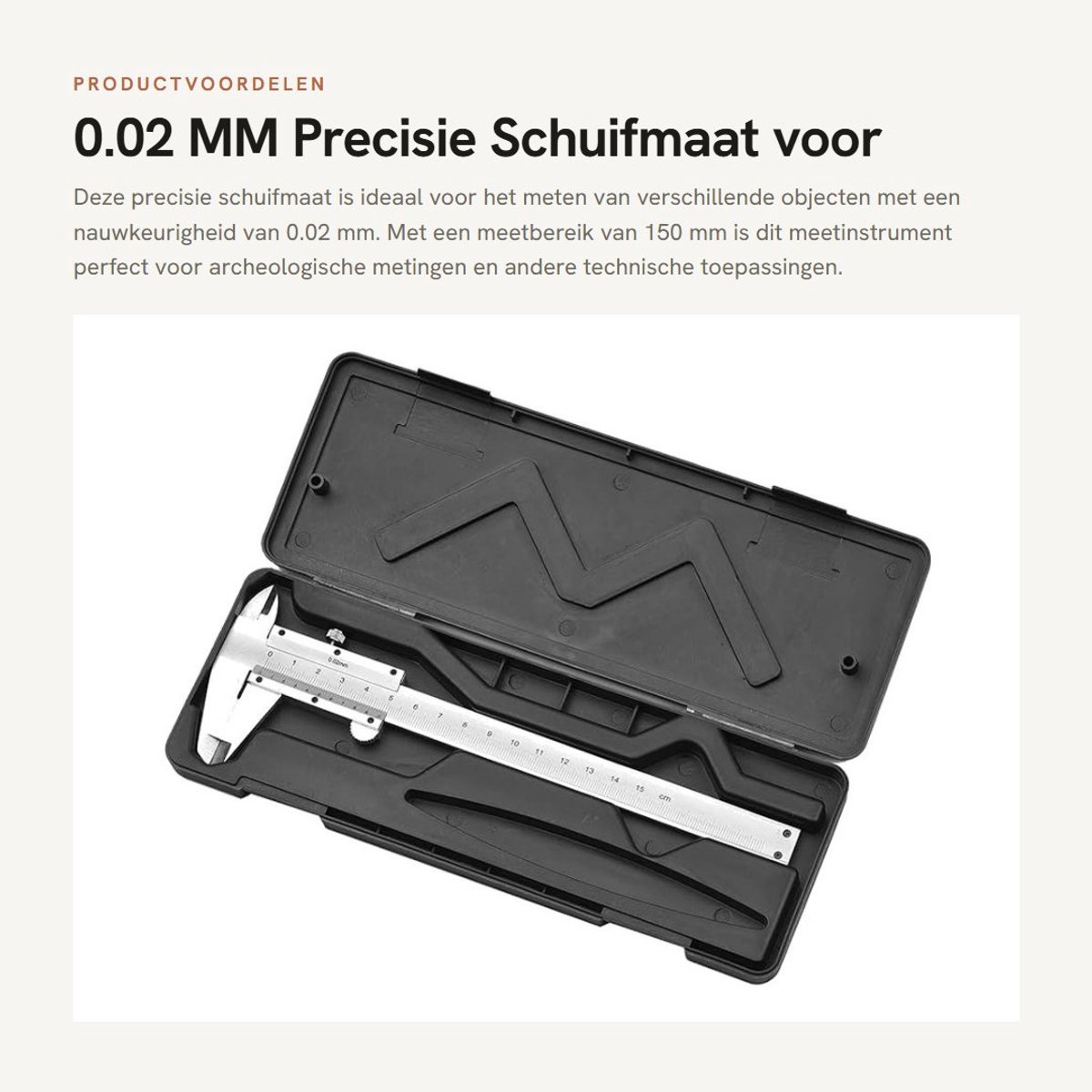 Dailygoods- Schuifmaat 0.02 MM Precisie - Metalen Meetinstrument - Vernier Meetinstrument - Aftekenhulp - Handknijper Fitness - Meetbereik 150 MM