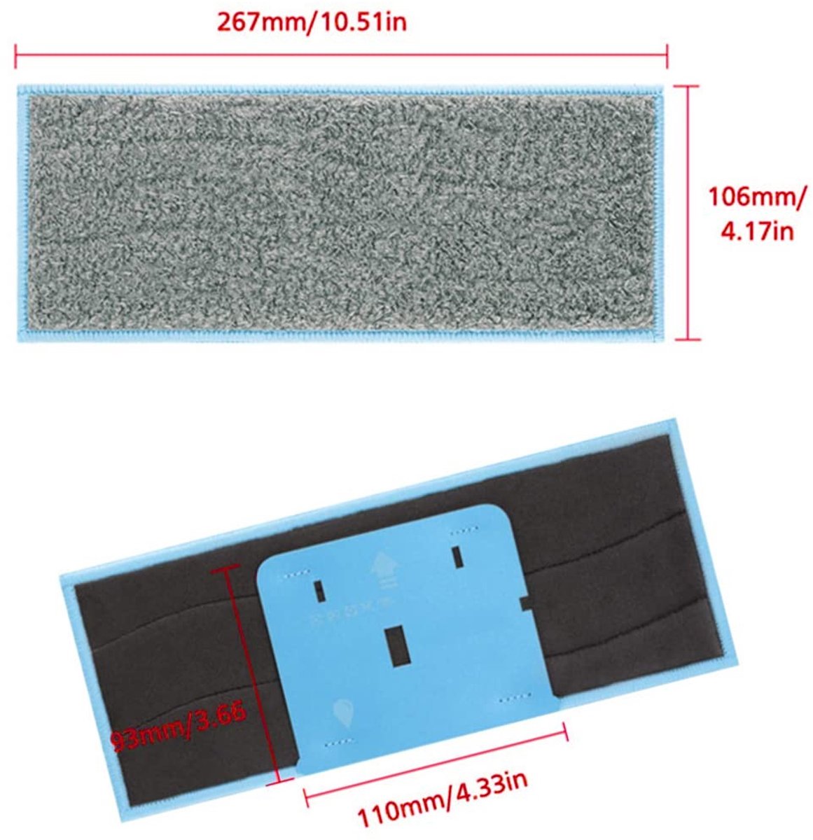 Dailygoods- Dweilpads wasbaar - 4 stuks - compatibel met iRobot Braava Jet M6 - herbruikbaar - duurzame afvoervezels - effectieve reiniging - Reinigingsdoekjes