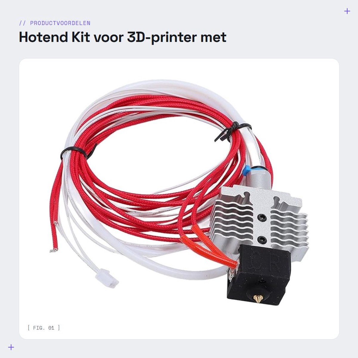 Dailygoods- Hotend Kit Snel Verwarmingsontwerp - Verwarmingsblok - Nozzle - Thermische Breuk - Compatibel met Ender 3 Neo/V2 - Verbeterde Kwaliteit - Extruder
