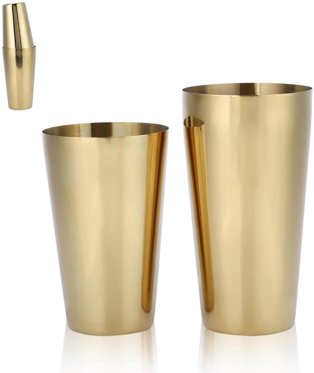 Dailygoods- Cocktailshaker Professioneel - Boston Shaker - Cocktailshakerset - RVS - 26oz/750ml en 17oz/700ml - Waterdichte Afsluiting - Drankmixer