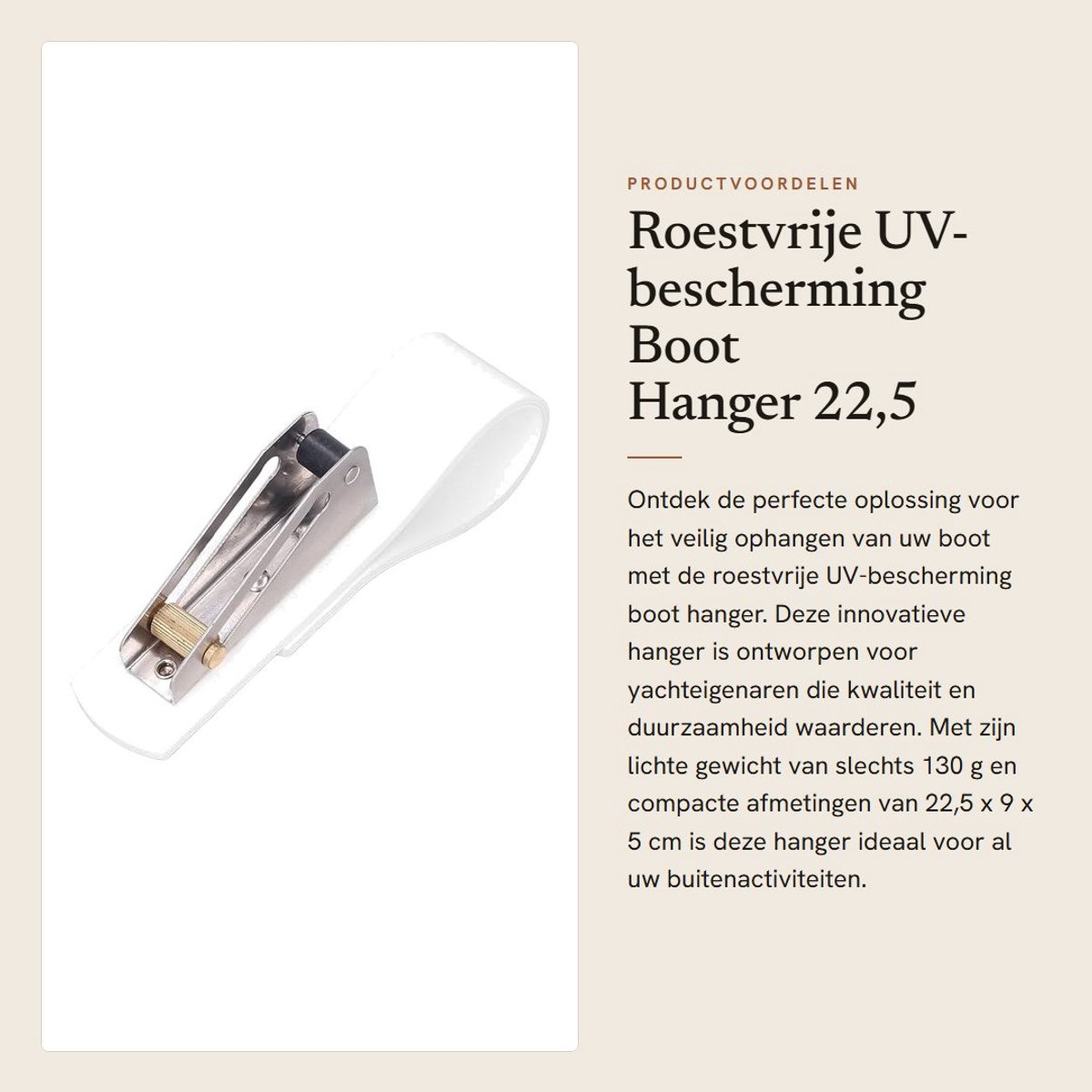 Dailygoods- Boot Hanger Roestvrij Staal - UV-bescherming - Schokbestendig - Duurzaam - Lichtgewicht - Voor Yacht - Bootsteun