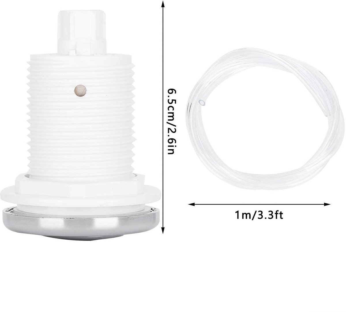 Dailygoods- Luchtschakelaar met Afstandsbediening - Pneumatische Schakelaar - Luchtknopschakelaar - Voor Sanitaire Apparatuur - Voor Massagebad/Bubbelbaden - Voor Zwembaden - Luchtbediening