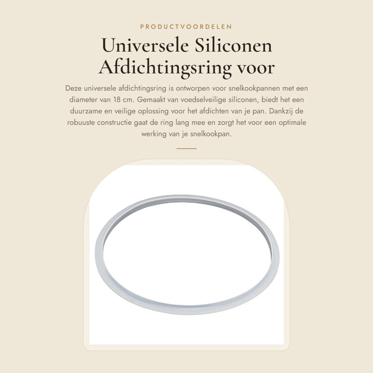 Dailygoods - Universele Siliconen Afdichtingsring voor Snelkookpan 18 cm