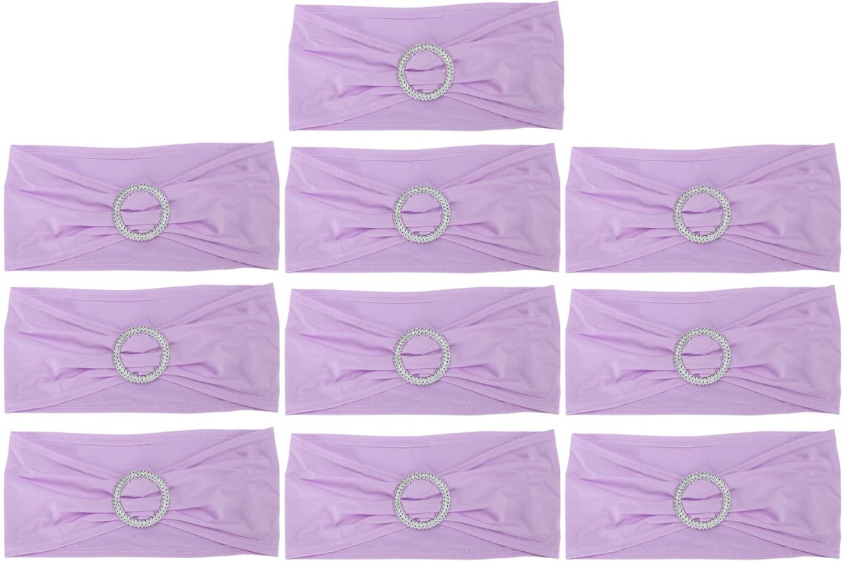 Stoelhoezen 10 Stuks - Stretch - Luxe - Eenvoudige Installatie - Verfijnde Look - Hoogwaardig Spandex - Stoelbanden
