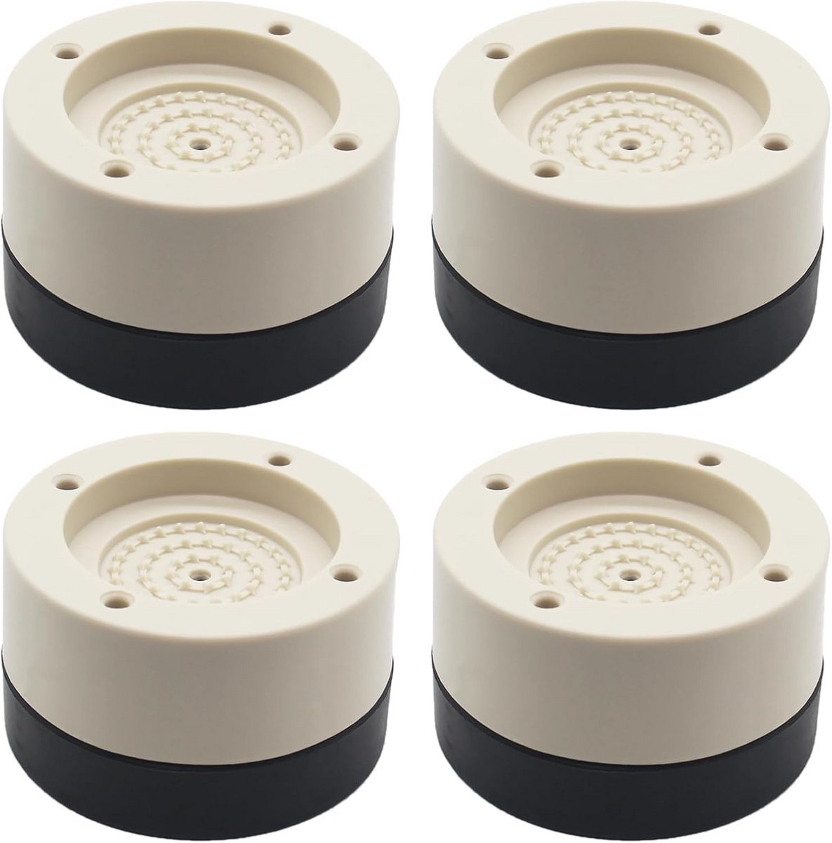 Meubelverhogers Bedverhogers - Stoel Lifters - Meer Opbergruimte - Antislip Schokdempend - 4 Sets - Beige