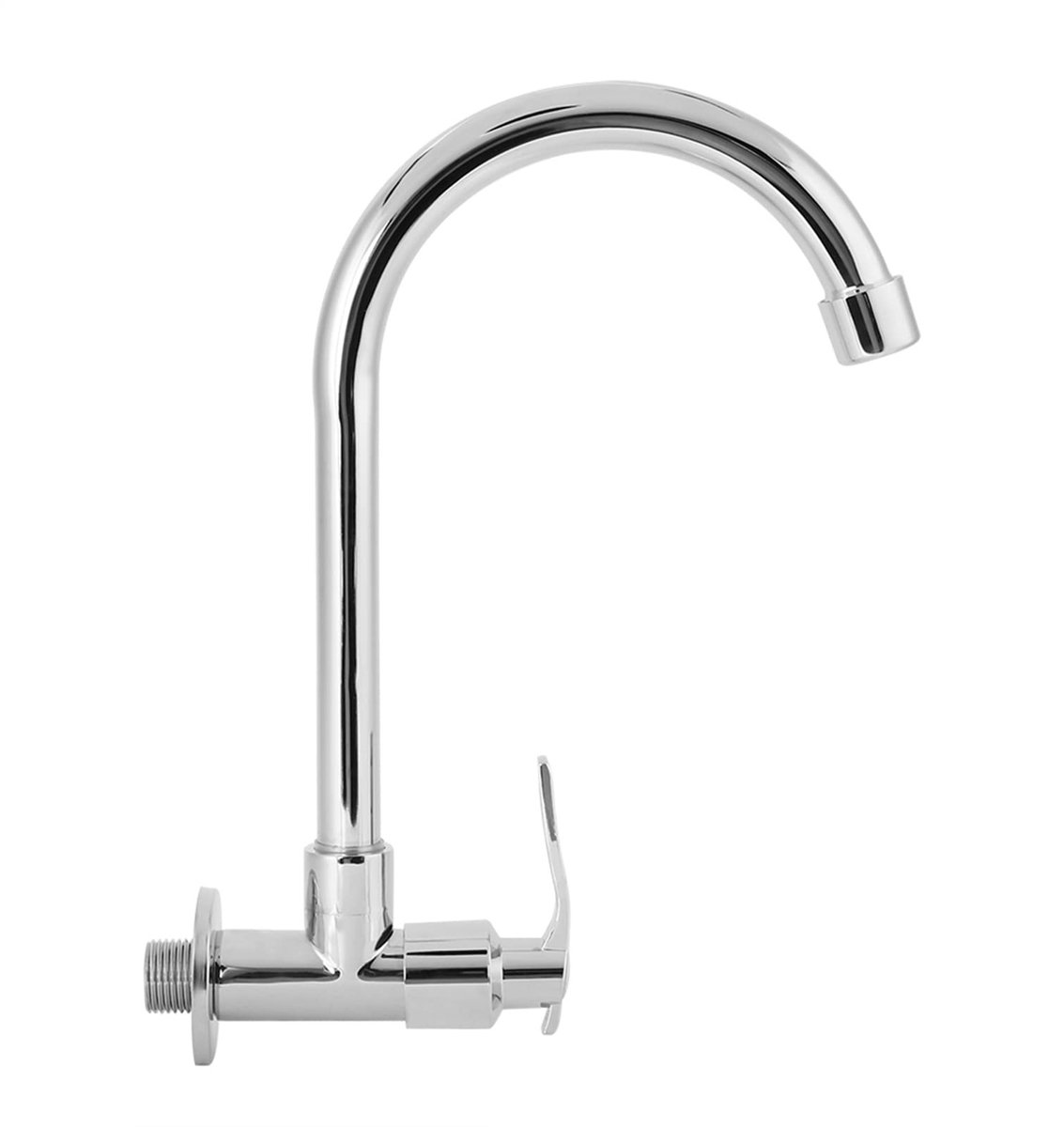 Dailygoods- Keukenkraan 360° draaibaar - Wandmontage - Enkelvoudige hendelmixer - Messing