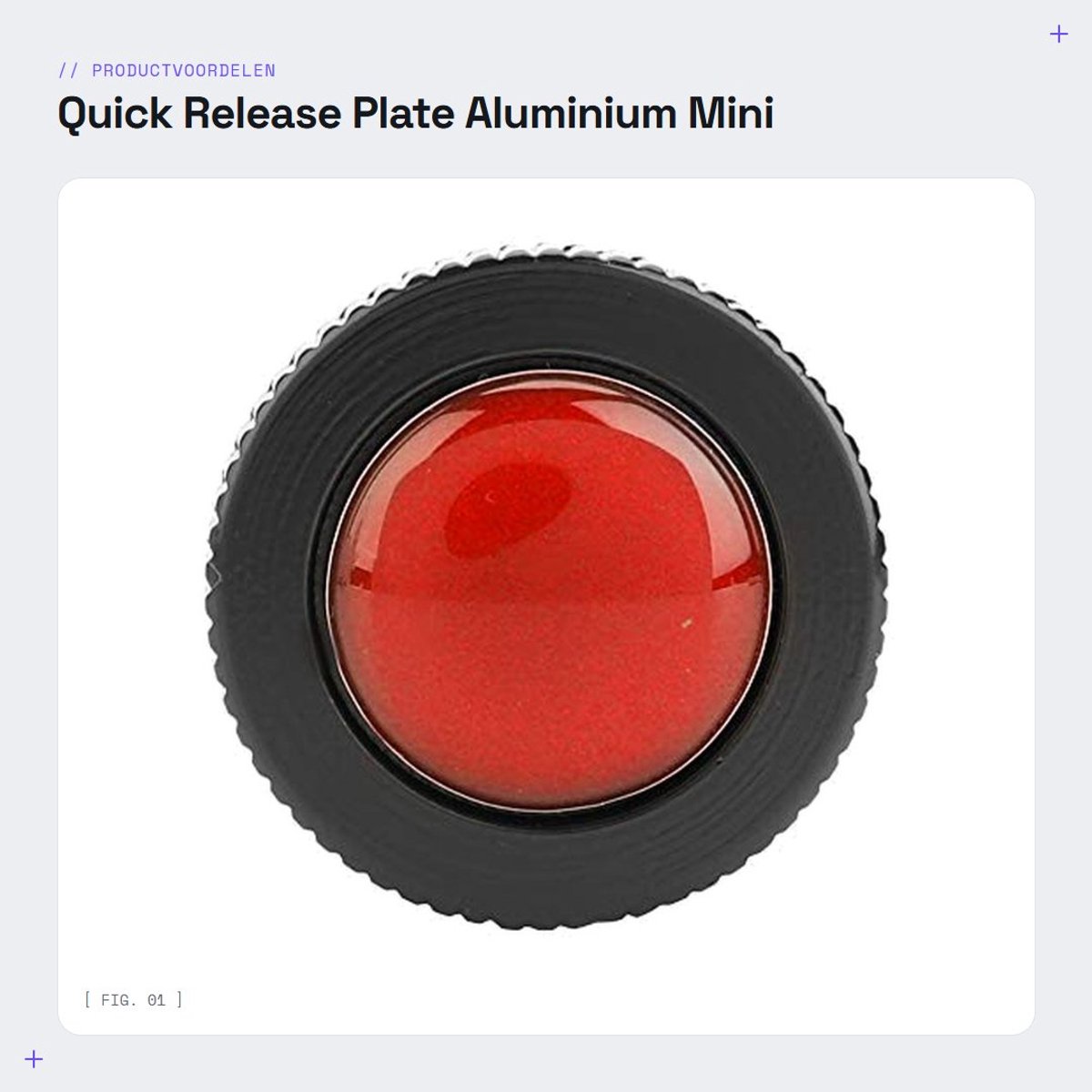 Dailygoods- Quick Release Plate Aluminium - Mini Snelkoppelingsplaat - Geschikt voor Manfrotto Compact Action - 1/4 inch Schroef - Lichtgewicht 24g - Duurzaam Aluminium - Cameraplaat