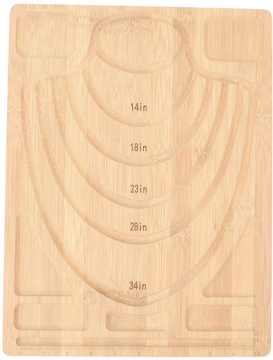 Dailygoods- Kralenbord Bamboe - Multifunctionele Sieradenmaakmat - Kralengroeven - Voor Kettingen/Armbanden - Stevig/Duurzaam - Ideaal Hulpmiddel - Sieradenmat