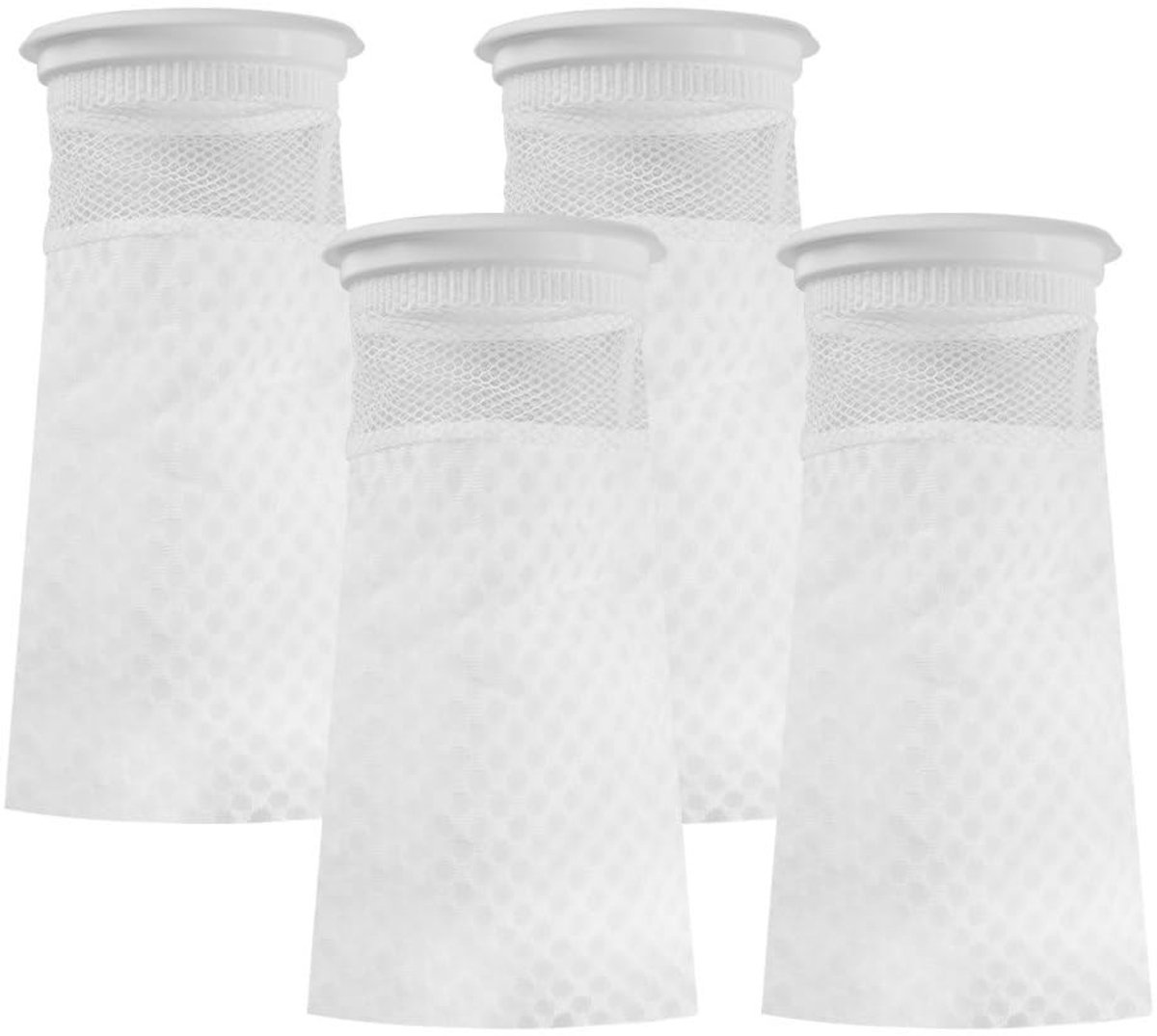Dailygoods- Aquariumfiltersok 2/4-pack - Hoge Dichtheid - Anti-overloopfiltersok - Meerdere Filtratie - Polymeervezel Katoen - Geschikt voor Zoet- en Zoutwateraquaria - Filterzak