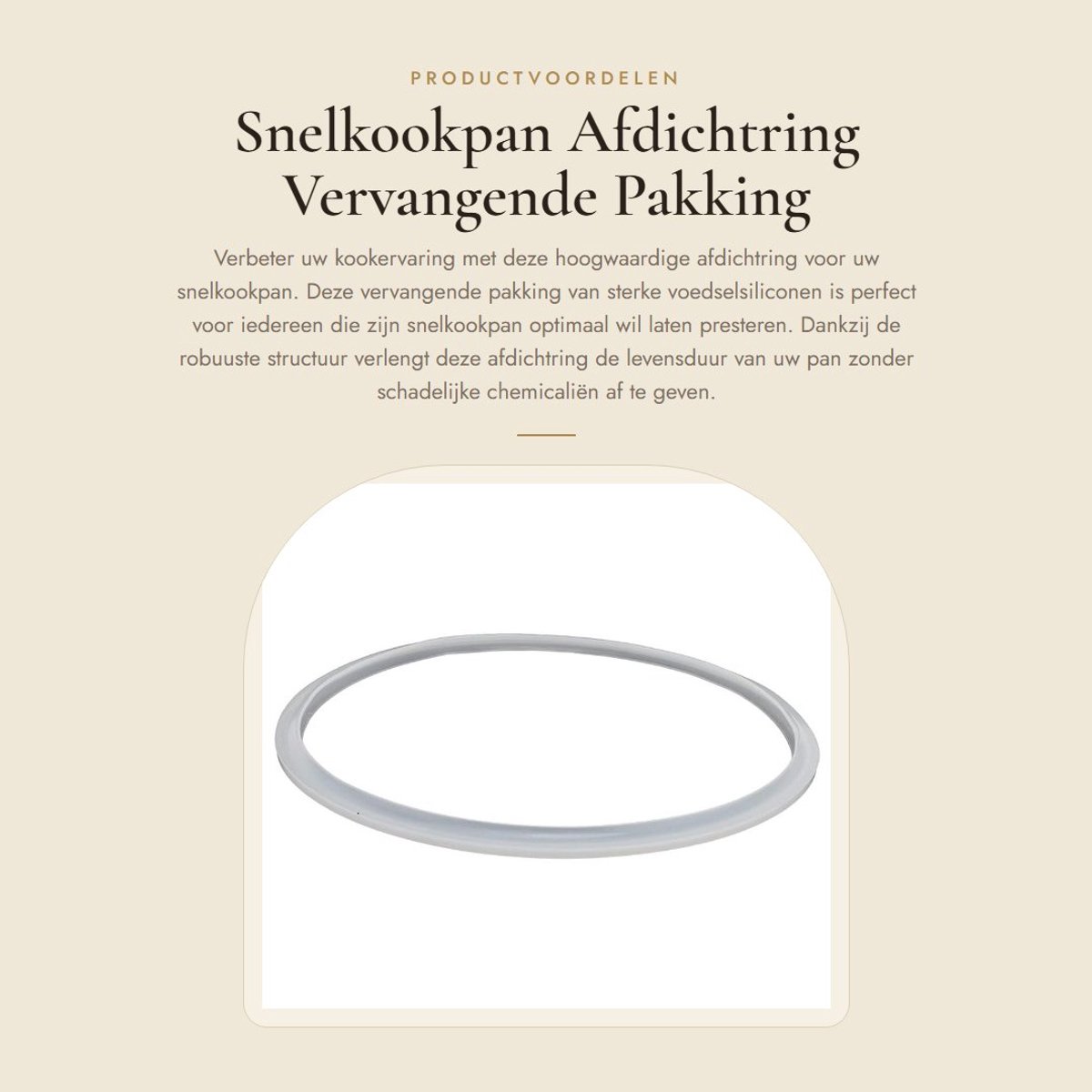 Dailygoods- Afdichtring Vervangend Accessoire - Siliconen O-ring - Duurzaam - Voedselveilig - Gemakkelijk te reinigen - 18 cm - Snelkookpan
