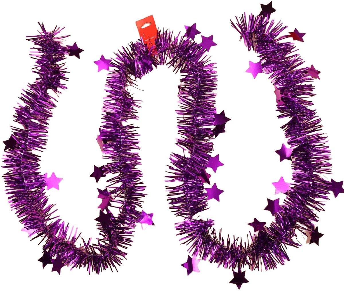 Dailygoods- Kerstslinger 10 m - Kleurrijke Lametta - Feestversiering - Bruiloft/Kerstmis - Decoratie - Kunststof Materiaal
