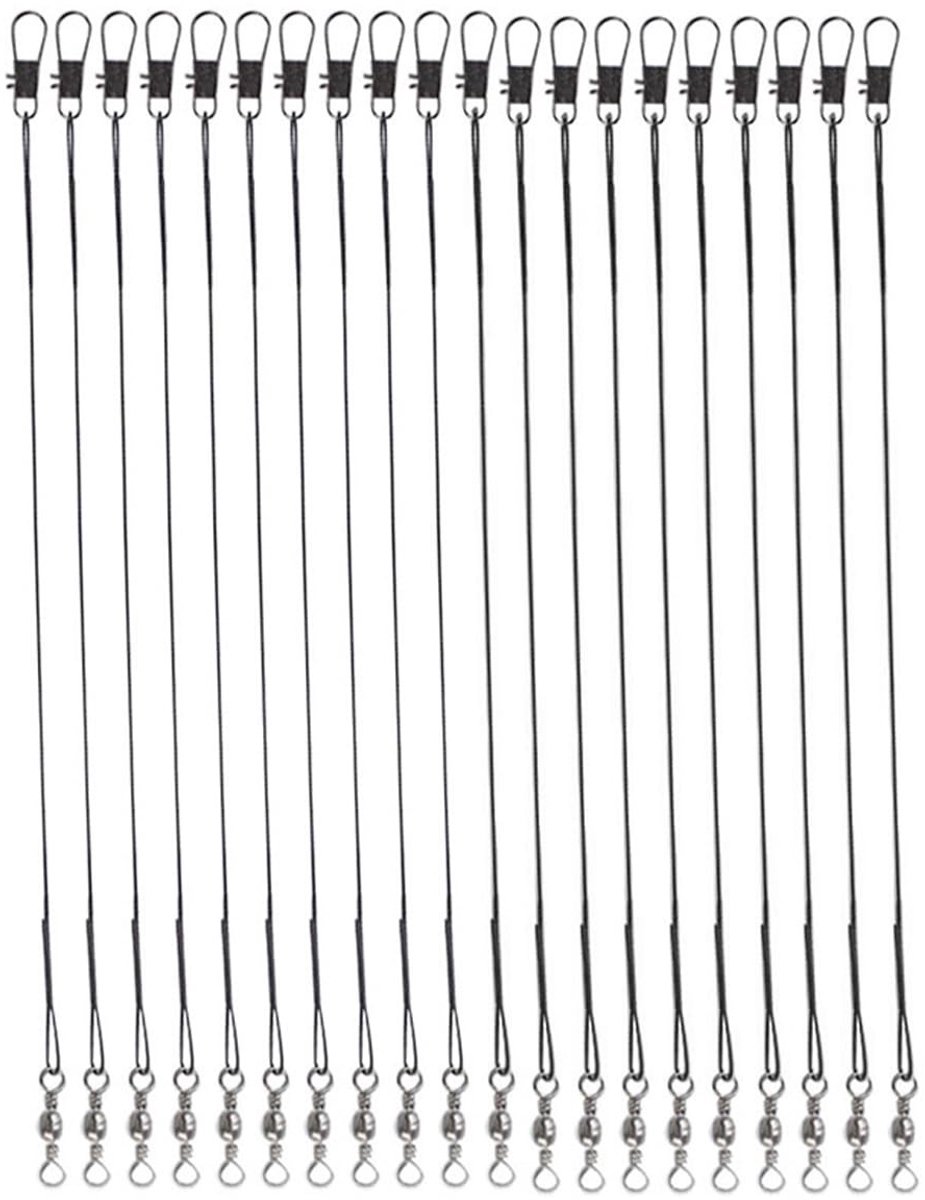Dailygoods- Viskop 20 Stuks - Anti-beet Roestvrij Stalen Lijnkop - Geschikt voor Zoutwater/Zooetwater - Draaibare Kop - Slijtvast en Duurzaam - Perfect voor Roofvissen - Vissysteem
