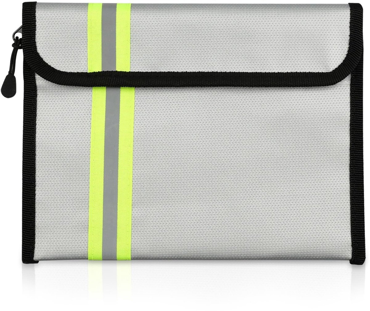Dailygoods- Documententas Vuurbestendig - Waterdicht - Geldtas - Rits - 23,5 x 17,5 cm - Meerlagig Materiaal - Veiligheid - Veiligheidstas