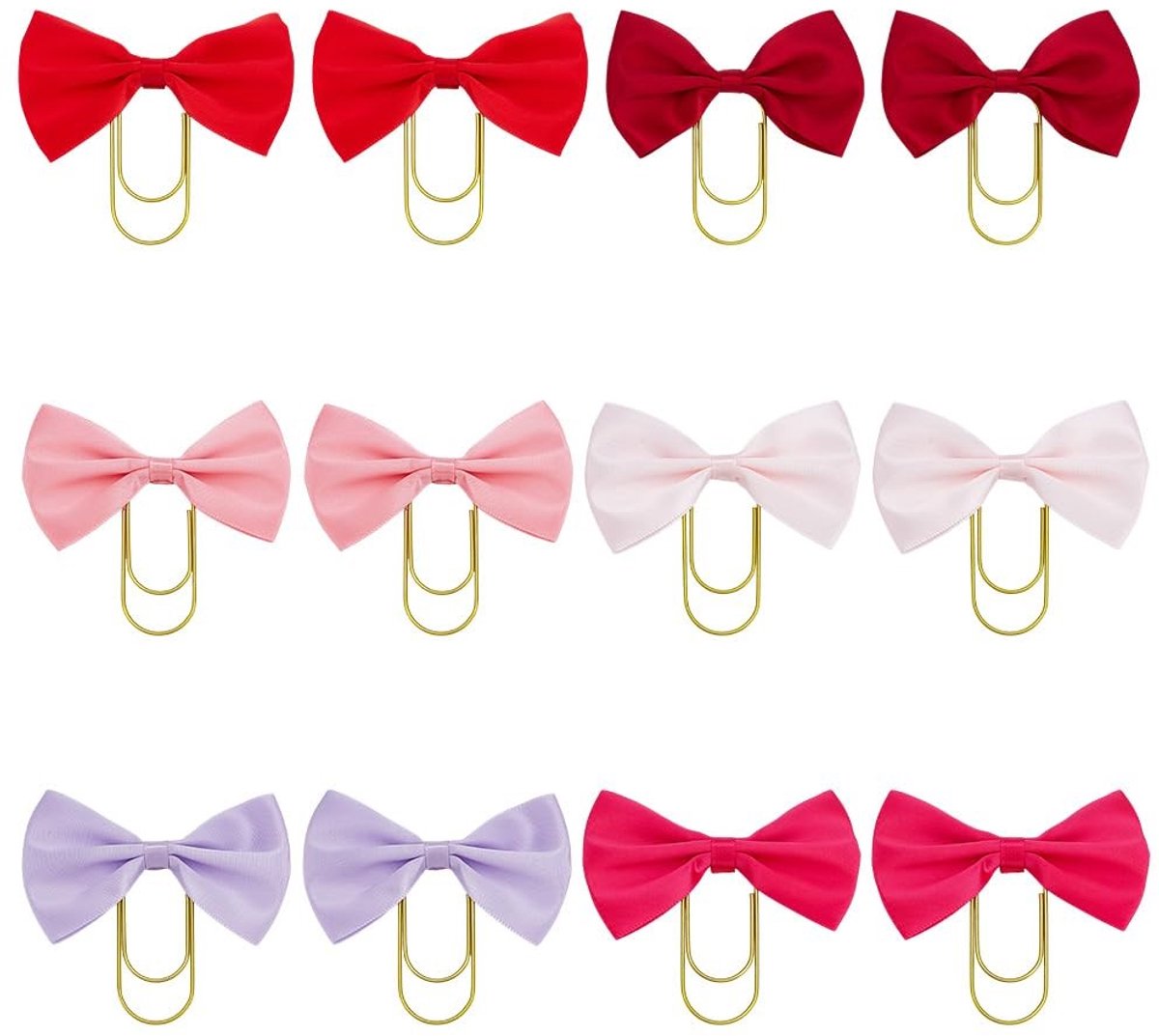 Dailygoods- Bladwijzers 12 stuks - Gekleurde Polyester - Gouden Clip - Schattige Pagina's - Bestandsmarkering - Boekaccessoires - Pagina Markers