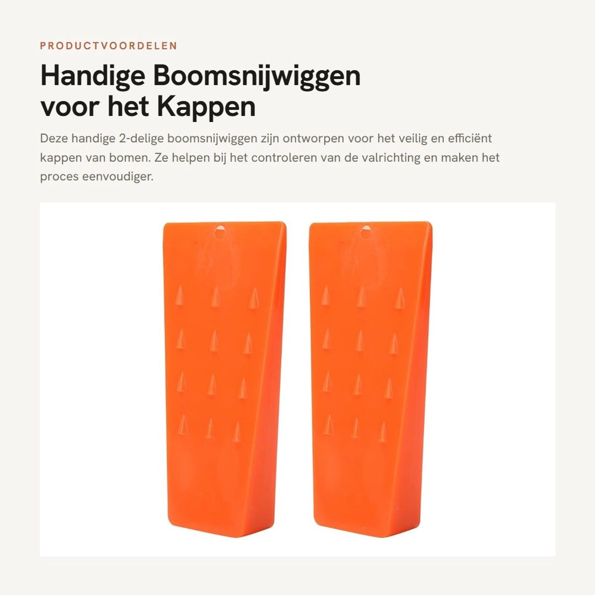 Dailygoods- Boomkapwiggen 2-delig - Handige Boomsnijwiggen - Bosbouwgereedschap - Voor het Kappen van Bomen - Loggen - Effectieve Valtechniek - Snijwiggen
