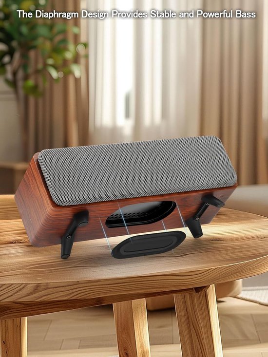 Computerluidsprekers - Soundbar met subwoofer - Audio-ervaring verbeteren - Draadloze Bluetooth verbinding - 26 x 10 x 10 cm - Zwart — afbeelding 3
