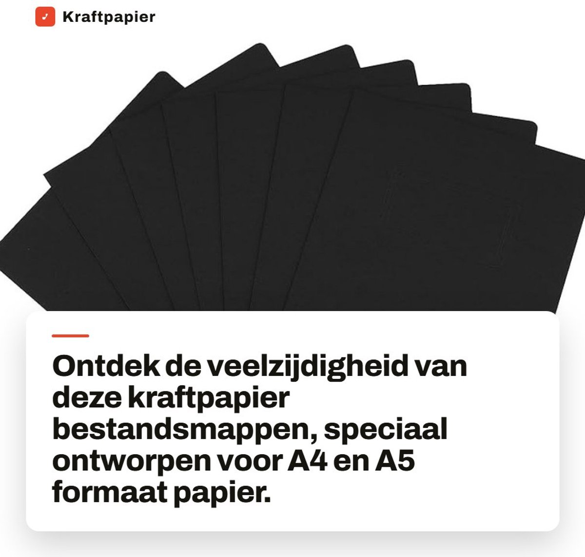 Dailygoods- Bestandsmappen 20 Stuks - Presentatiemap met Visitekaartjeshouder - A4/Kraftpapier - Kartonnen Mappen - Documenten/Portfolio - Duurzaam Materiaal - Documentmappen