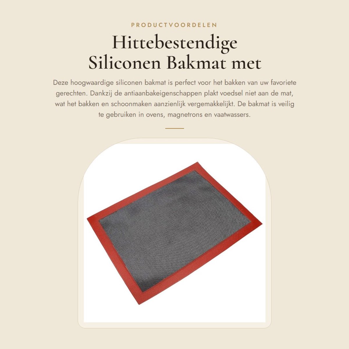Dailygoods- Bakmat Antiaanbaklaag - Hittebestendig - Siliconen van Voedingskwaliteit - Herbruikbaar - Veilig voor Oven/Magnetron - Ademend - Bakplaat