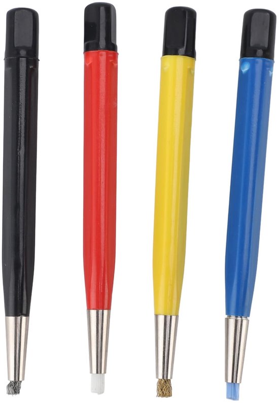 NTH products- Krabborstel Set - 4 Stuks - Verstelbare Borstels - Nylon/Koper/Staal/Fiberglas - Roestverwijdering - Schoonmaken van Sieraden - Schoonmaakborstel van Nth Products — afbeelding 3