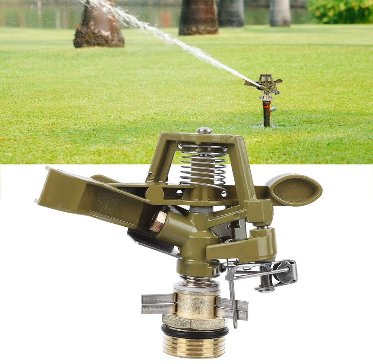 Dailygoods- Slagsproeier Roterend - Instelbaar 0-360 Graden - Tuinsproeier - Irrigatie - Gazon - Tuin Sproeier