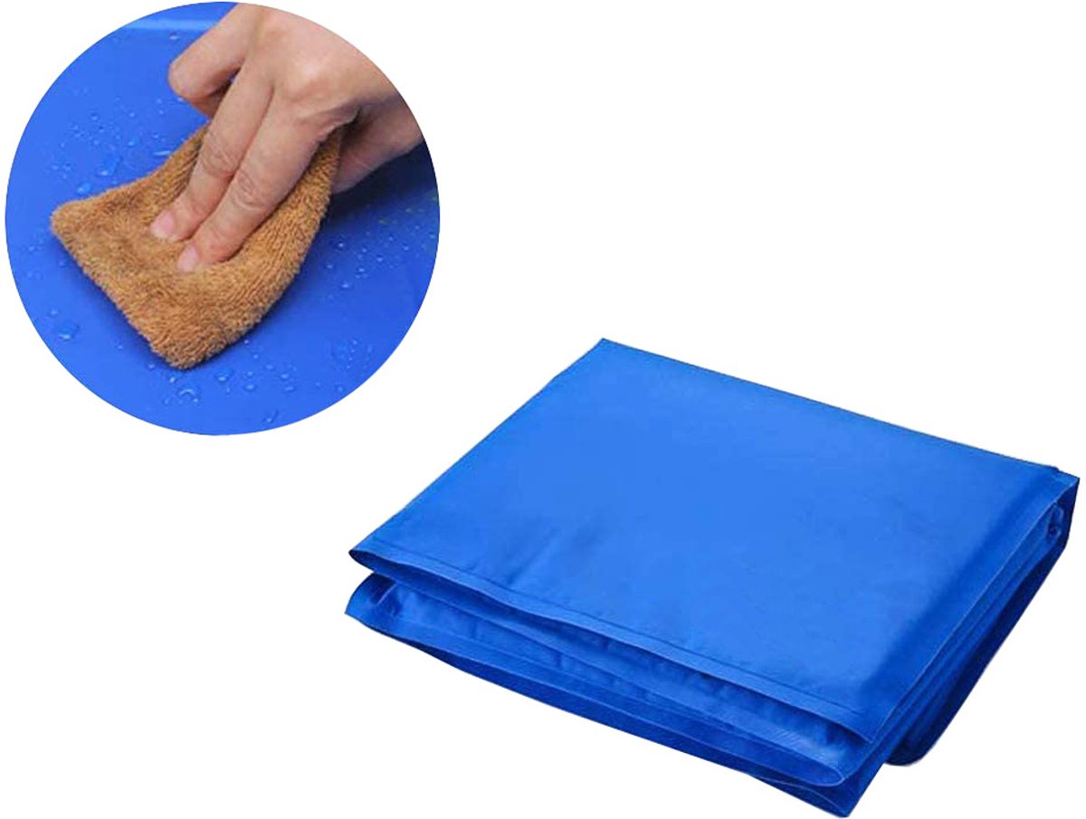 Waterdichte Koelmat voor Hond en Kat 50x40 cm – Zelfkoelende Gel Mat voor Huisdieren – Antislip & Opvouwbaar – Verkoelende Ligmat voor Hond, Kat en Andere Dieren – Reisvriendelijk & Eenvoudig te Reinigen – kattenbed zomer – Blauw – 31569 – foto 5