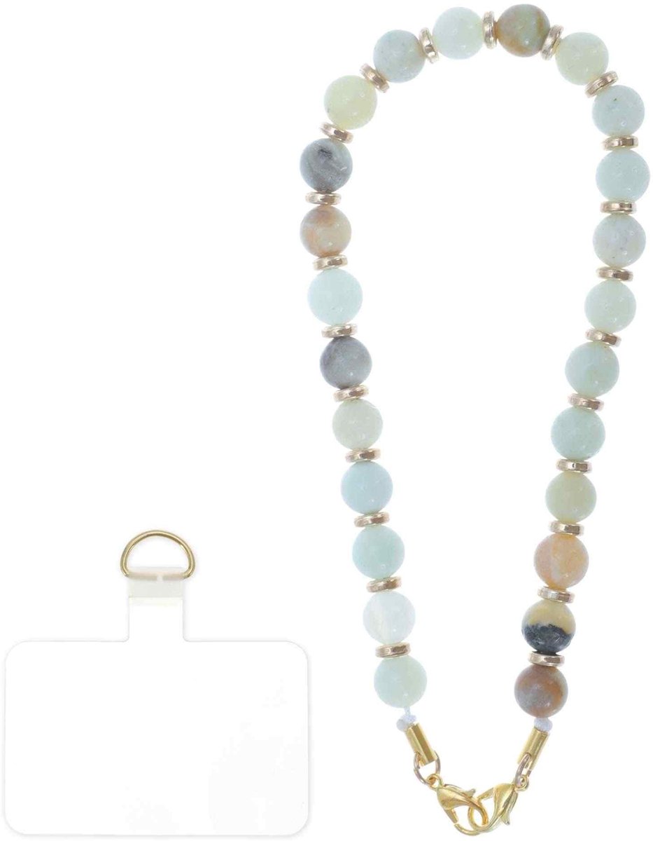 Dailygoods- Telefoonketting Universeel - Telefoonkoord Parels - Mobiele Telefoonhanger - Sleutelkoord - Multifunctioneel Accessoire - Geschikt voor Alle Smartphones