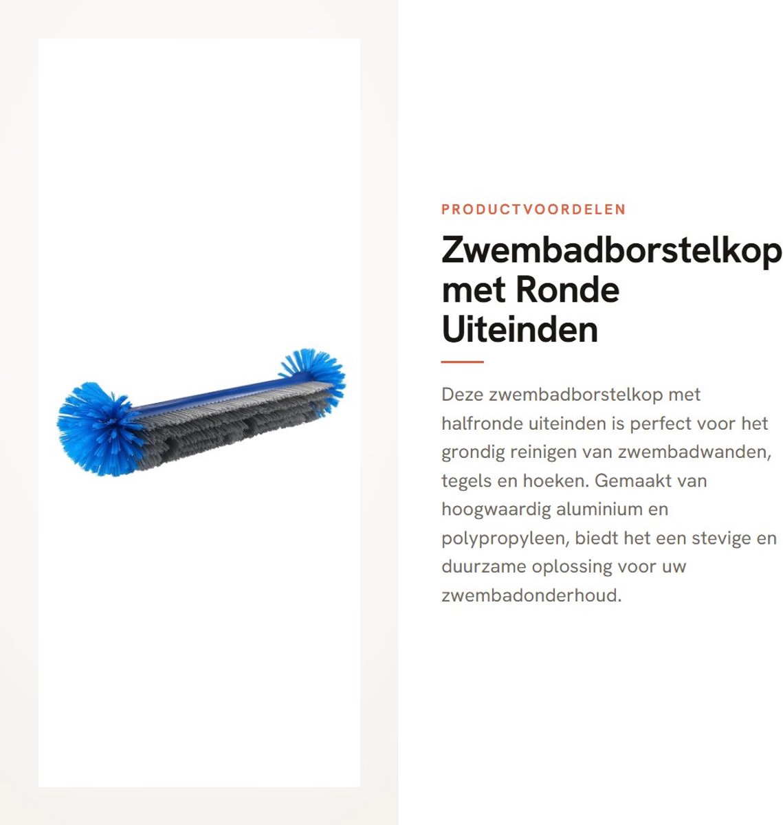 Dailygoods - Zwembadborstelkop met Ronde Uiteinden