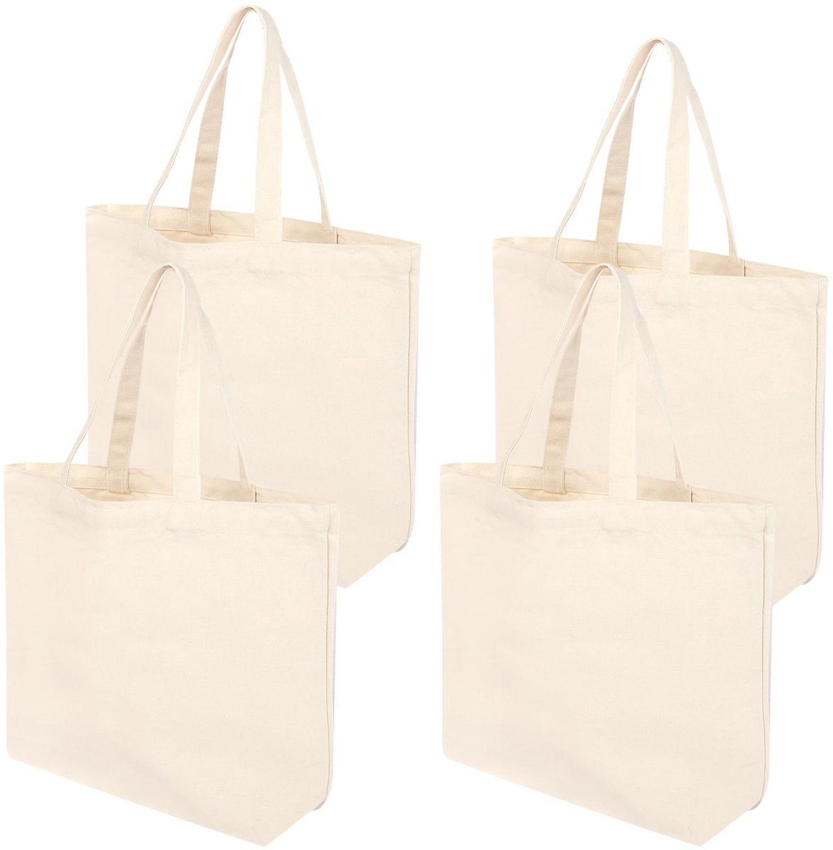 Dailygoods- Katoenen Tas 40x35cm - Opvouwbaar - Jute Tas - Onbedrukt - Voor Schilderen - Voor Sport en Winkelen
