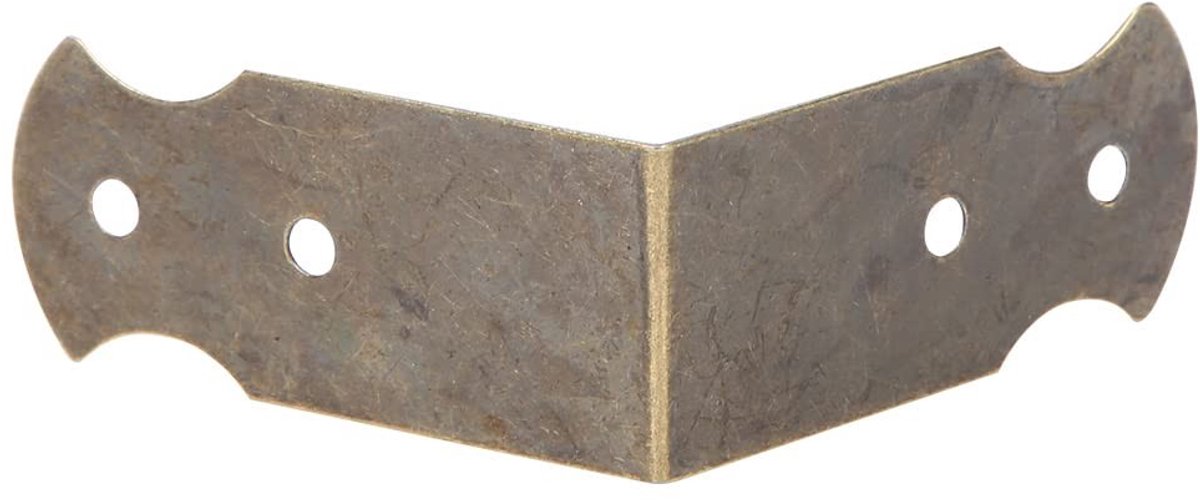 Dailygoods- Hoekbeschermer 50 Stuks - L-vormige Hoekbeschermer - Retro IJzeren Decoratief - Randbeschermer voor Meubels - Afmeting 8x1,8 cm - Bescherming voor Juwelendoos