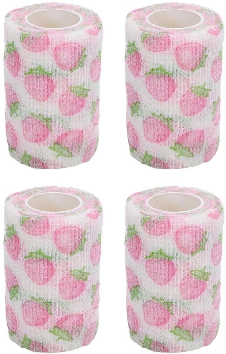 Dailygoods- Verband 4 Stuks - Dierenarts Wikkelverband - Zelfklevend - Niet-geweven - 7,5 cm Breed - Goed Fixatie-effect - Dierenverband