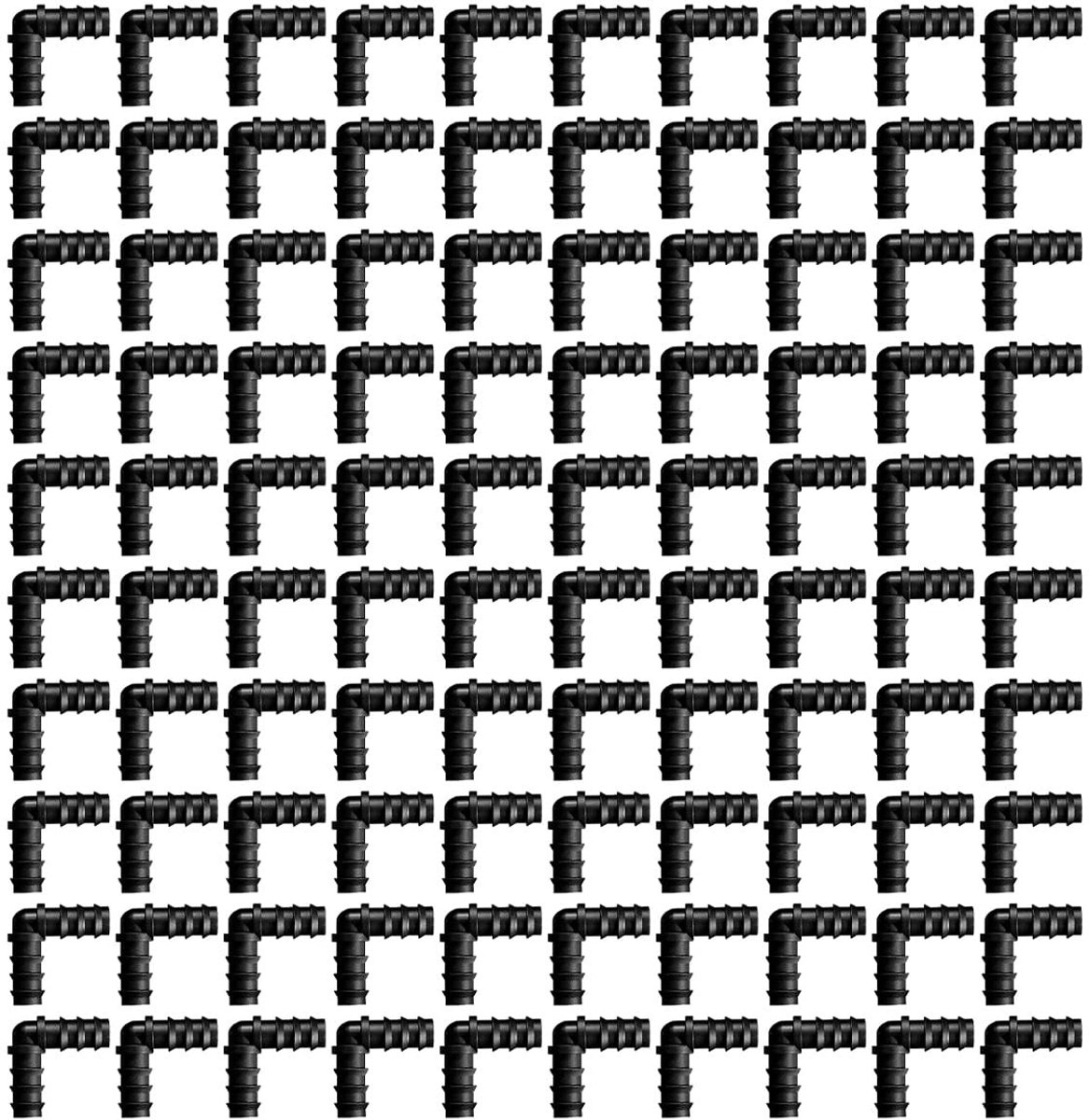 Dailygoods - 100 Stuks 90 Graden Slangaansluitingen voor Irrigatiesystemen