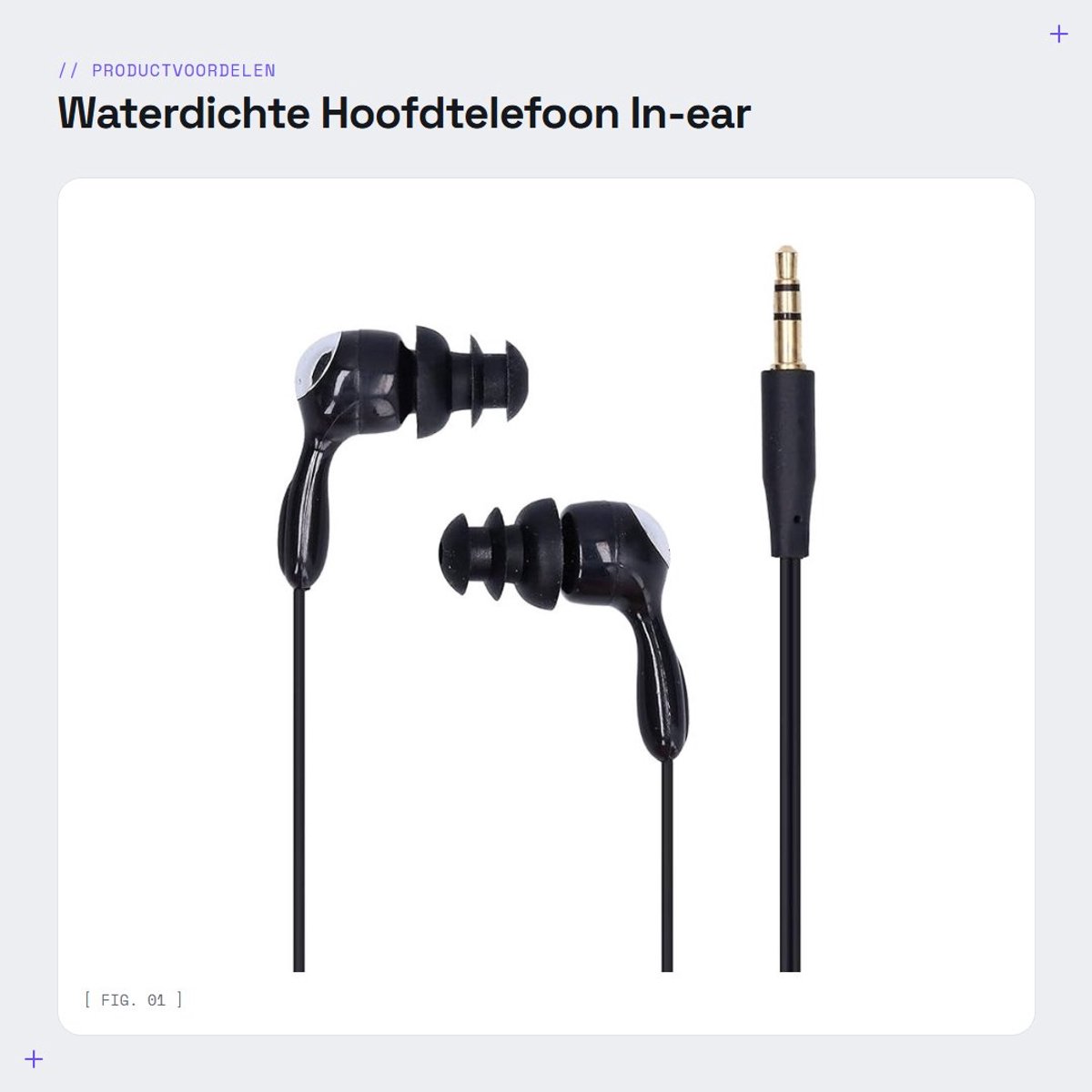 Dailygoods - Waterdichte Hoofdtelefoon - In-ear Beengeleiding - Ideaal voor Zwemmen en Duiken - Zwart - Sportheadset - Perfect voor Training en Hardlopen
