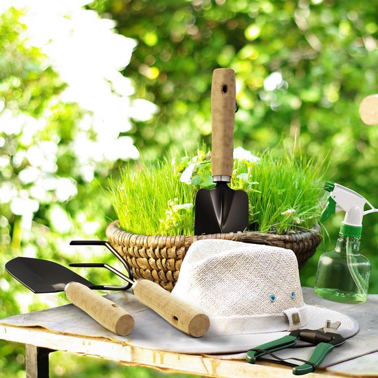Tuingereedschap Set - Handgereedschap Kit - Planten Verzorgen - Compleet met Tas - 8 Delig - Beige van Tuingereedschap. — afbeelding 3