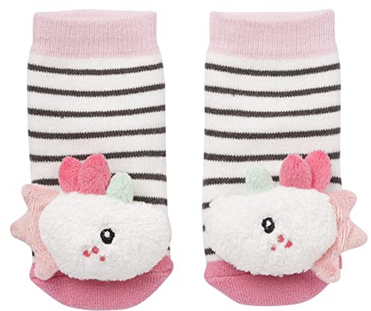 Babysokjes met Rammelaar - Zachte Sokjes - Baby Ontwikkeling - Unicorn Design - 0-12 maanden - Multicolor