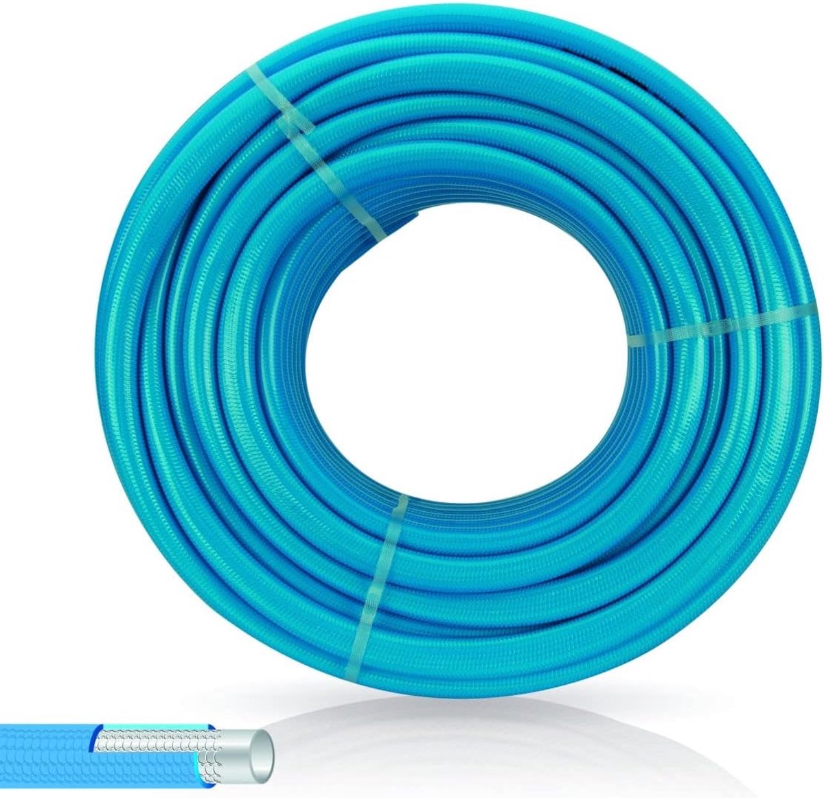 Tuinslang - Waterleiding - Tuin besproeien - Extra versterkt - 50 meter - Blauw